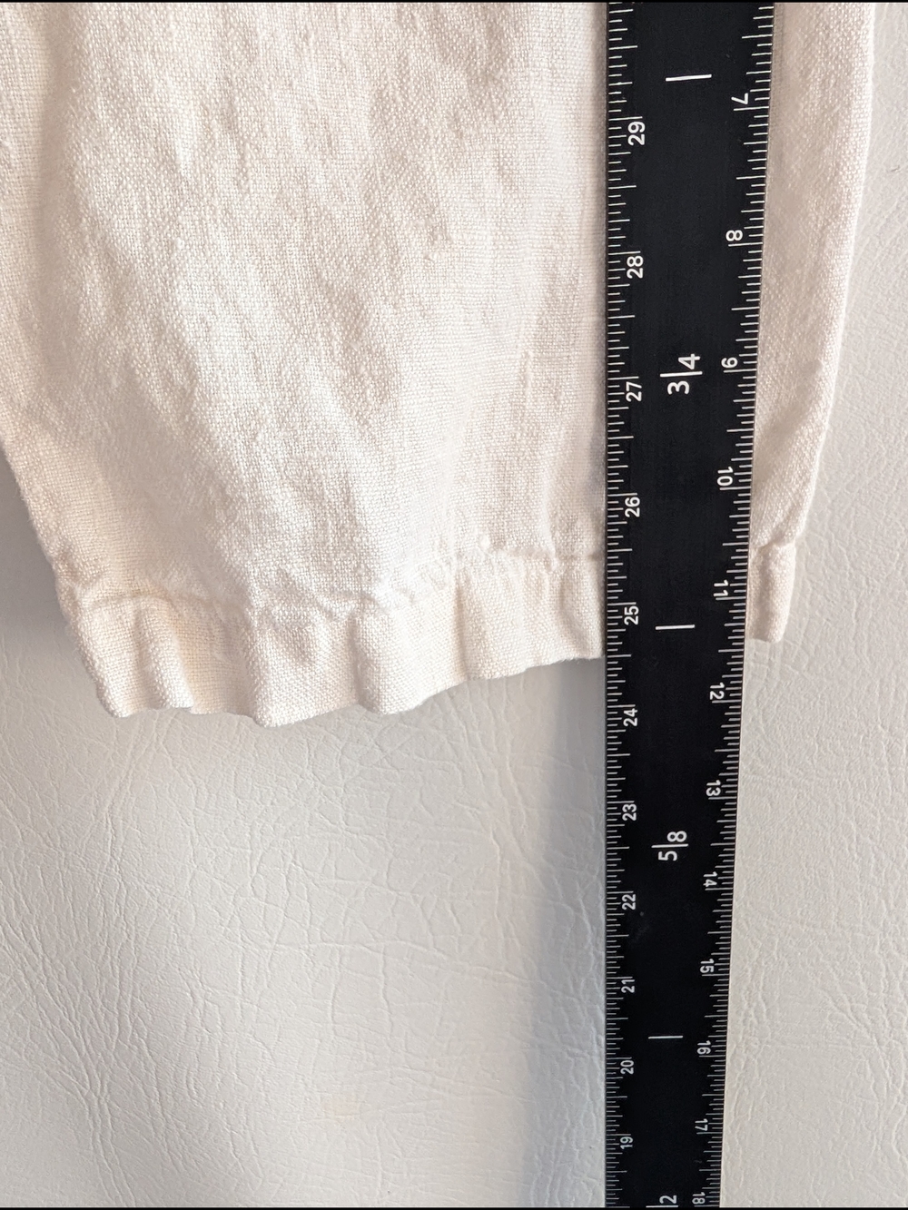bryn Walker Cream Relaxed Linen Tunic Top - S - Picture 14 of 16